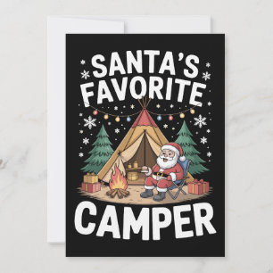 Convite Tenda de Acampamento de Natal Favorita do Papai No
