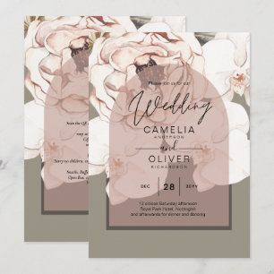 Convite Tendência MOSS BLUSING WEDDING Sage Pink