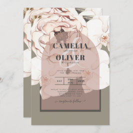 Convite Tendência MOSS BLUSING WEDDING Sage Pink