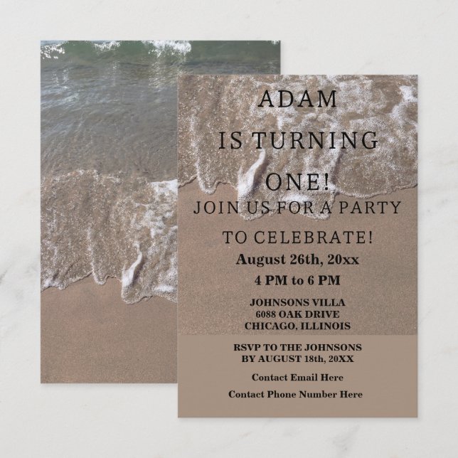 Convite Tendência Náutica de Praia da Primeira Festa de an (Frente/Verso)