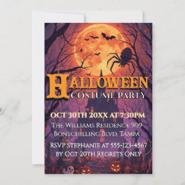 Convite Tendências de Festa de Fantasia de Halloween da Lu