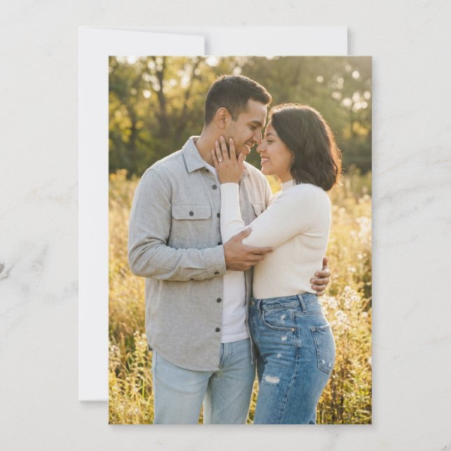 Convite Tender Beige Casual Photo (Frente)