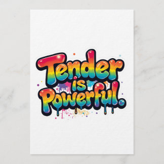 Convite Tenderoso É Poderoso Citação Arco-Íris Colorido Em