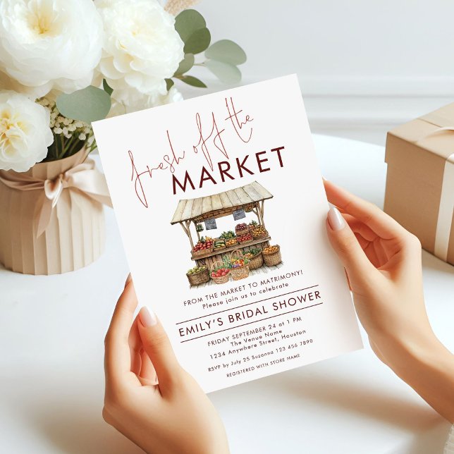 Convite Tendy Fresca Do Chá de panela De Mercado (Printed version)