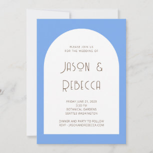 Convite Tendy Minimal Pastel Azul Tudo Em Um Casamento