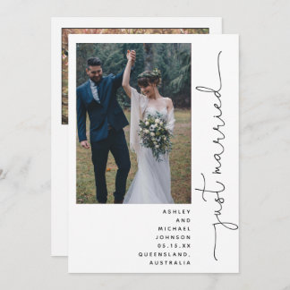 Convite Tendy Modern Recem casados Recepção Apenas 2 Foto