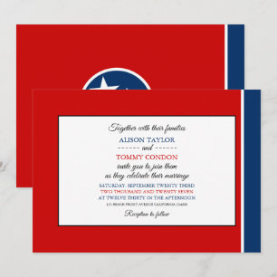 Convite Tenean Flag, Flag of Tennessee Wedding