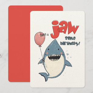 Convite Tenha um aniversário de JAWSOME! Uma Celebração Fi