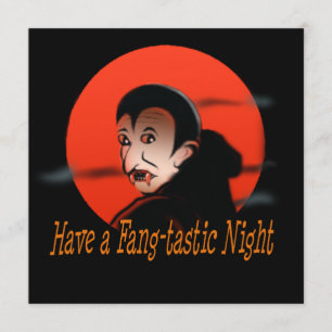 Convite Tenha um Halloween Fang-Tastic