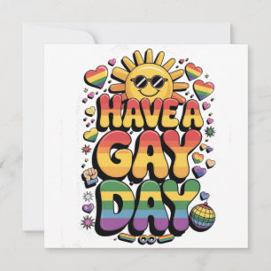 Convite Tenha um mês de orgulho LGBT de Gay dia