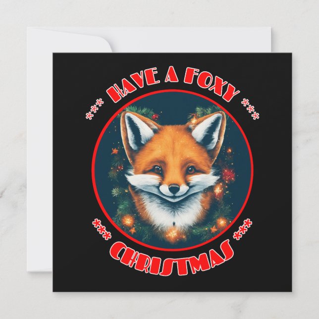 Convite Tenha um Natal Foxy (Frente)