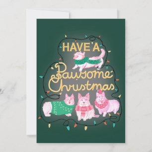 Convite Tenham Um Corgão Festivo De Natal Pawsome