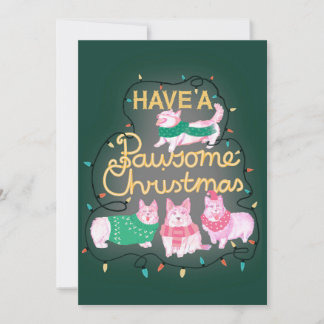 Convite Tenham Um Corgão Festivo De Natal Pawsome