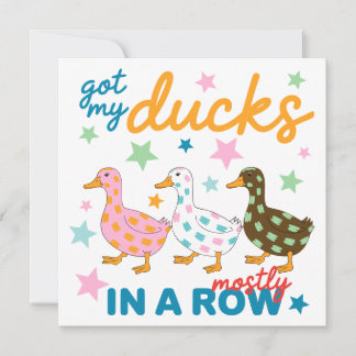 Convite Tenho Meus Patos Quase Em Ordem Design Divertido D