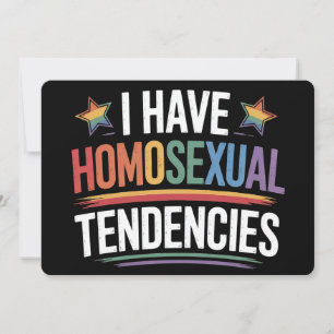 Convite Tenho tendências homossexuais LGBTQ Orgulho Rainbo