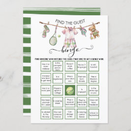 Convite Tênis de pré-disquete Encontre o BINGO convidado