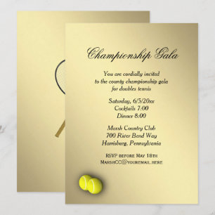 Convite Tênis Doubles Gala Invance