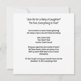 Convite Tênis, estou bem, está tudo bem engraçado