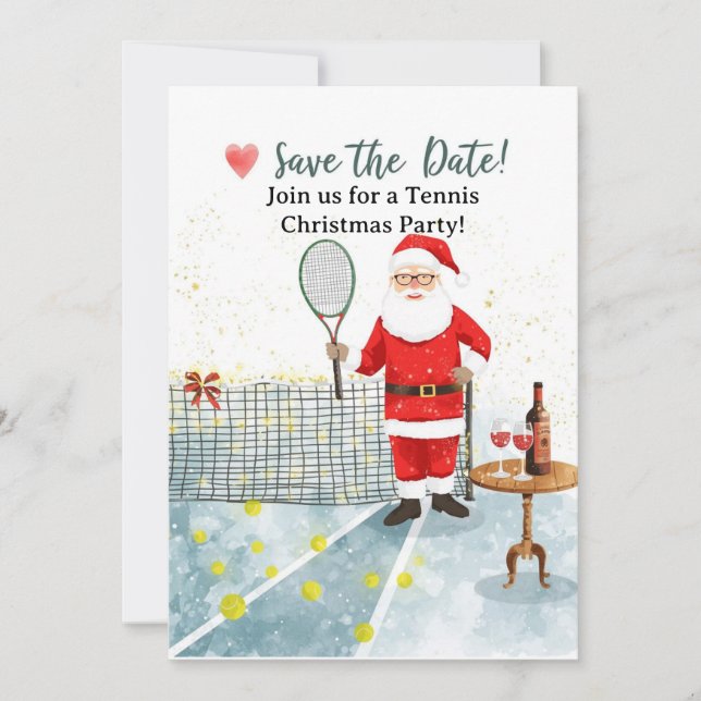 Convite Tênis Natal com Papai Noel (Frente)