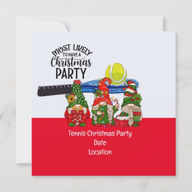 Convite Tênis Natal com Papai Noel é muito provável (Frente)