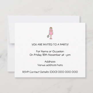 Convite Tênis Player Girl.