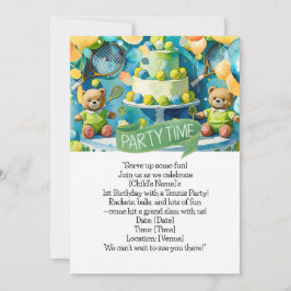 Convite Tênis primeiro aniversario para Menino