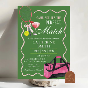 Convite Tênis Rally E Margaritas Adultos Aniversário