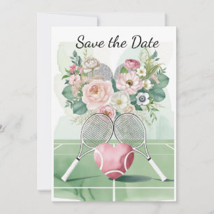 Convite Tênis Salve a data para a aquarela de casamento do