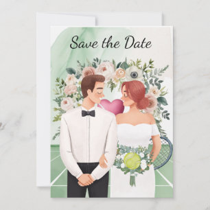 Convite Tênis Salve a data para a aquarela de casamento do