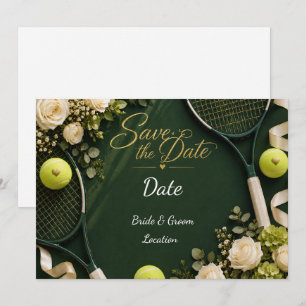 Convite Ténis Salve a data para o casamento do jogador de