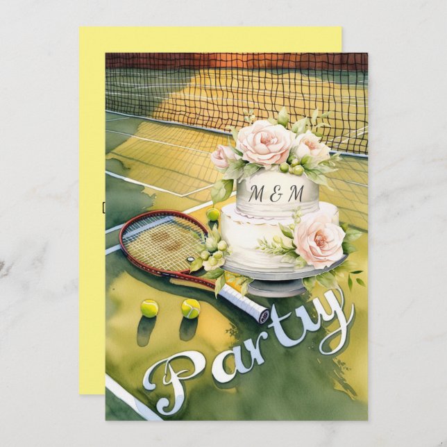 Convite Tênis Salve a data para o casamento do Tênis Playe (Frente/Verso)