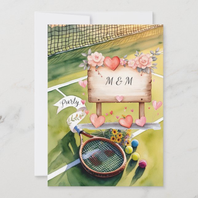 Convite Tênis Salve a data para o casamento do Tênis Playe (Frente)