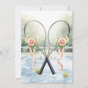 Convite Tennis Salve a data para o casamento do jogador de