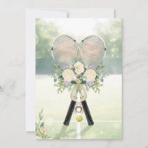 Tennis Save the date for Tennis Player wedding