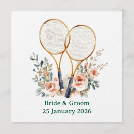 Convite Tennis Save the date Invitation  for Wedding 