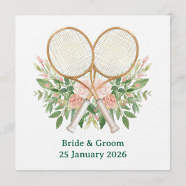 Convite Tennis Save the date Invitation  for Wedding 