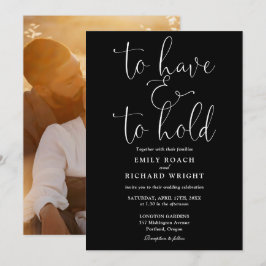 Convite Ter E Manter Foto De Casamento Preto E Branco