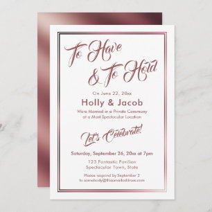 Convite Ter E Manter Rosa Dourado Sobre Branco, Recepção