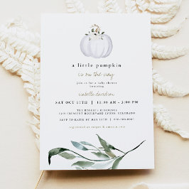 Convite Tera - Chá de fraldas de queda de abóbora branca