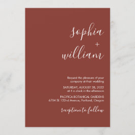 Convite Teracotta Casamento