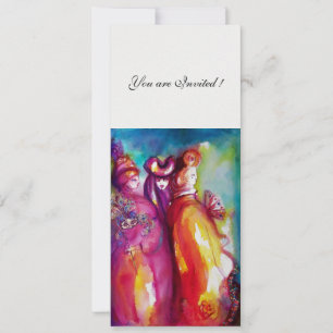 Convite TERCEIRA mascarada de MASSA, gelo branco vermelho-