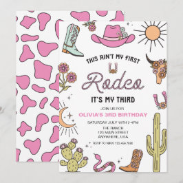 Convite Terceiro Rodeio Pink Western 3º Aniversário