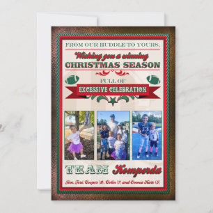 Convite Teri K Custom Futebol Invite Xmas