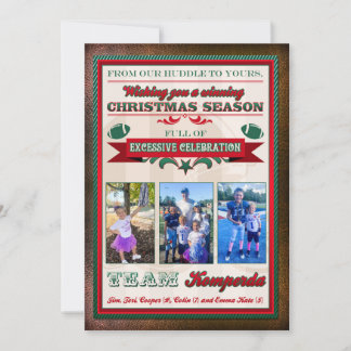 Convite Teri K Custom Futebol Invite Xmas