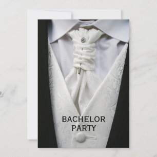Convite Terno Elegante para Homens Festa de Despedida de S