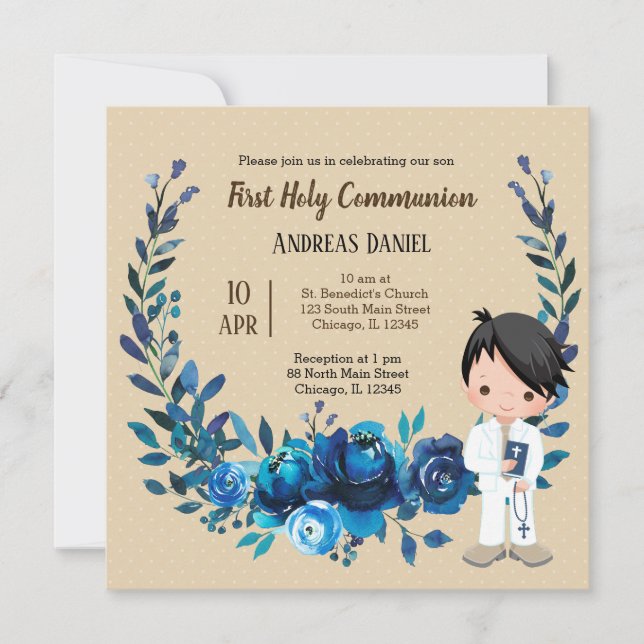 Convite Terra azul da Santa Comunhão (Frente)