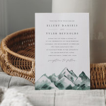 Terra | Casamento de Watercolor Mountain Range