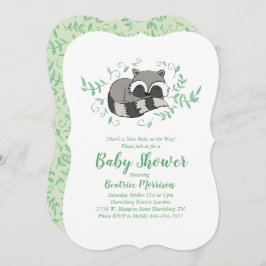 Convite Terra Chá de fraldas de guaxinim