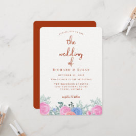 Convite Terra Cotta Floral Wedding