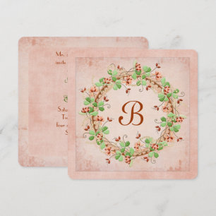 Convite Terra de Casamento com Monograma